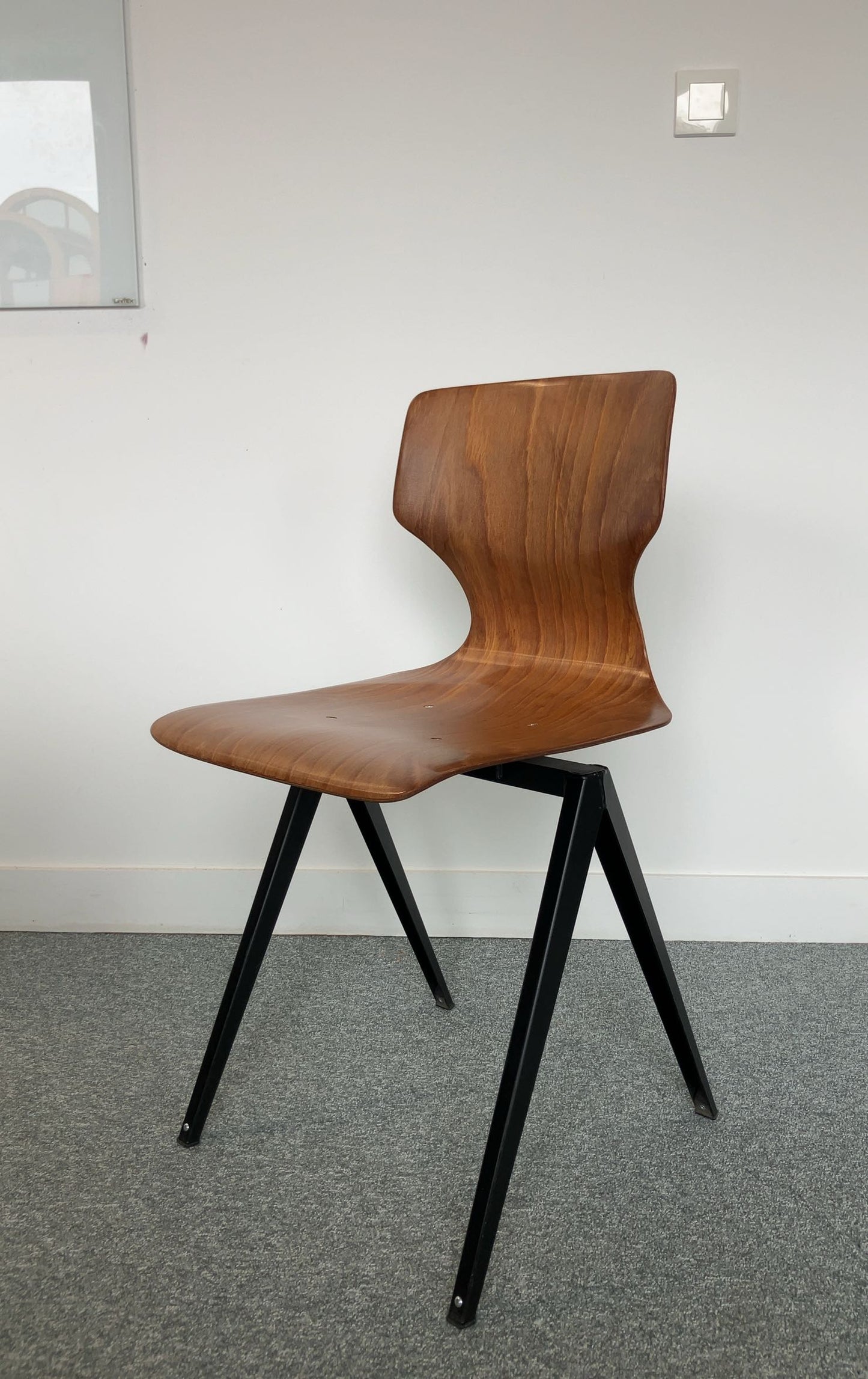 Chaise Bois et Métal Noire