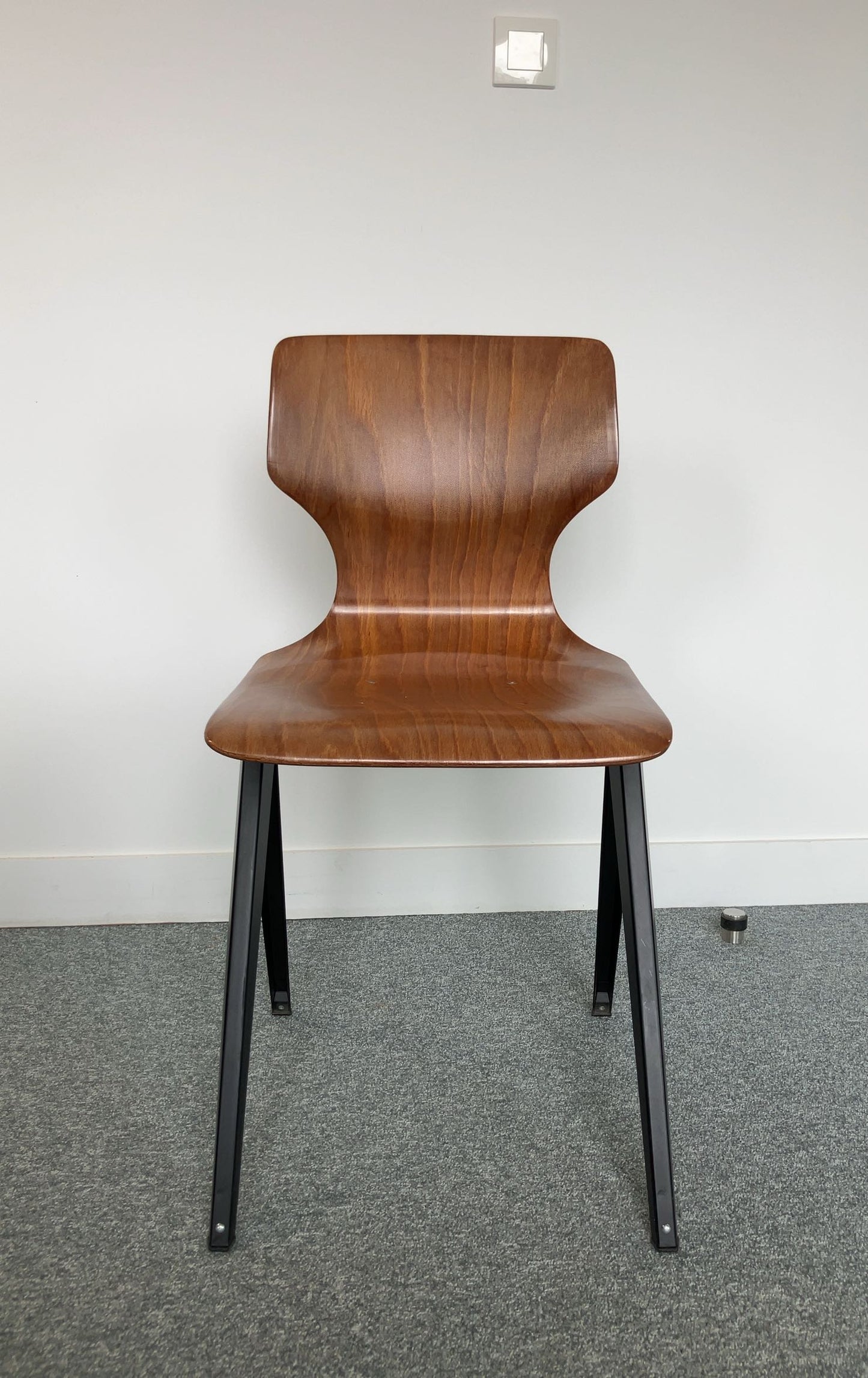 Chaise Bois et Métal Noire