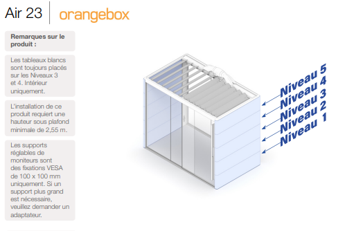 Cabine acoustique 2- 3 places OrangeBox Air 23 Violet