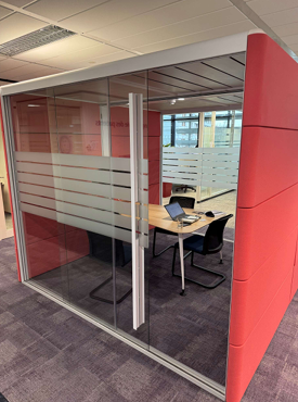 Cabine acoustique 4-5 places OrangeBox Air 25 Rouge
