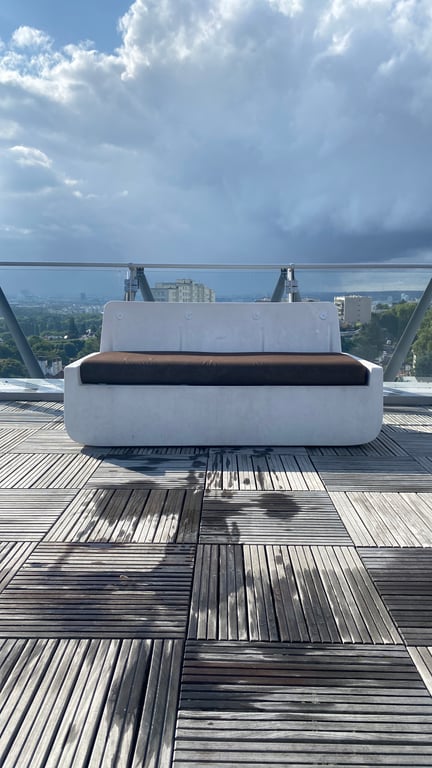 Mobilier d'extérieur en plastique et tissu