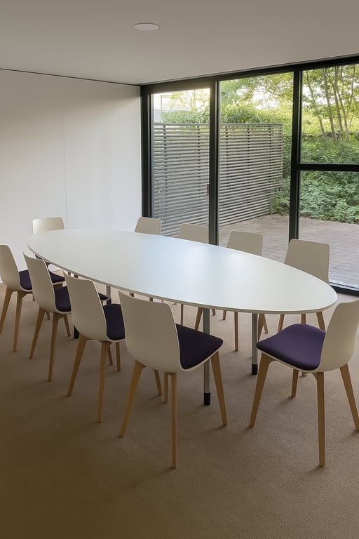 Table de réunion ovale