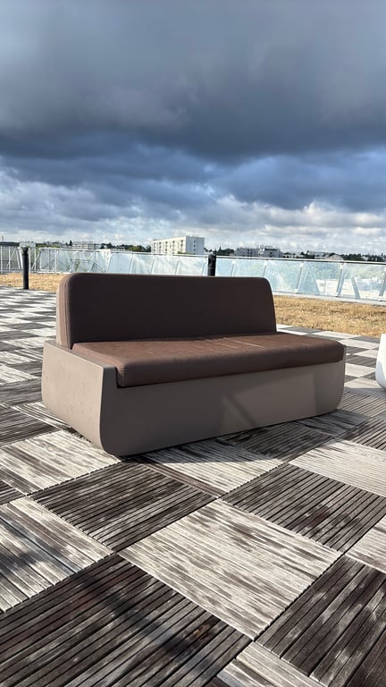 Autre mobilier d'extérieur en plastique et tissu couleur peanut