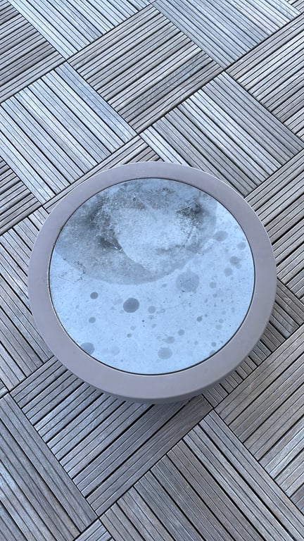 Table d'extérieur ronde en plastique - 71x71x38 cm
