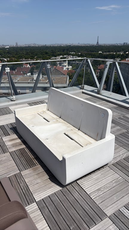 Mobilier d'extérieur en plastique et tissu