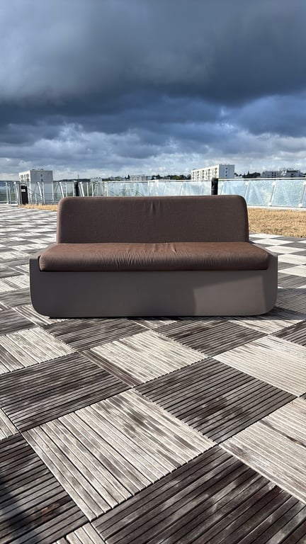 Autre mobilier d'extérieur en plastique et tissu couleur peanut