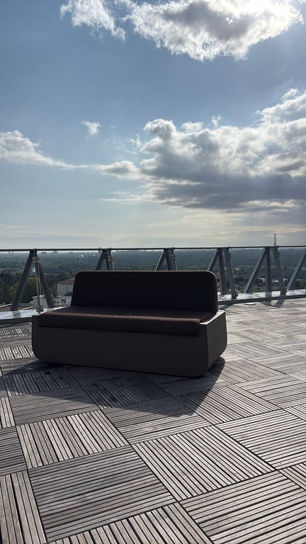Autre mobilier d'extérieur en plastique et tissu couleur peanut