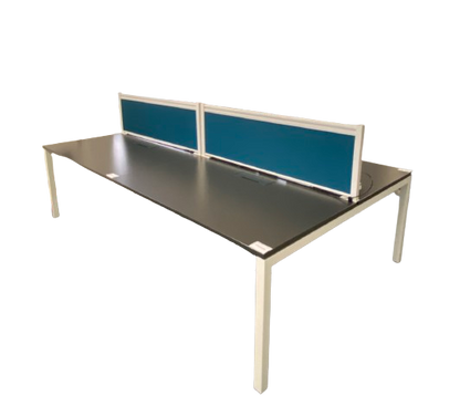 Bench 4 places Bureau Multiposte L280xl170 - Gris Mélaminé