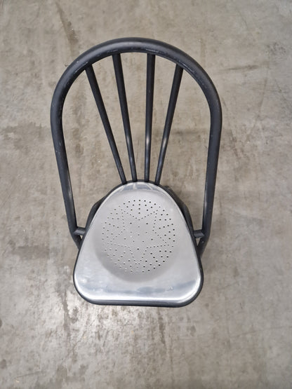 Chaise Métallique Empilable Noir et Chromé