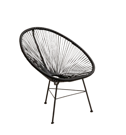 Fauteuil L80xØ40 Noir