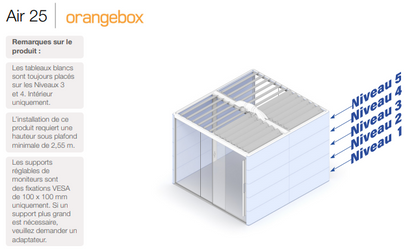 Cabine acoustique 4-5 places OrangeBox Air 25 Rouge