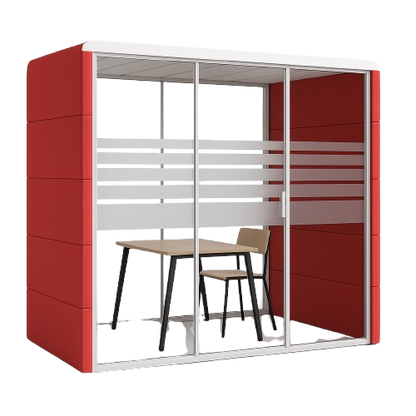 Cabine acoustique 4-5 places OrangeBox Air 25 Rouge