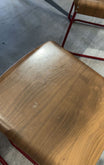 Chaise Bois et Métal Rouge