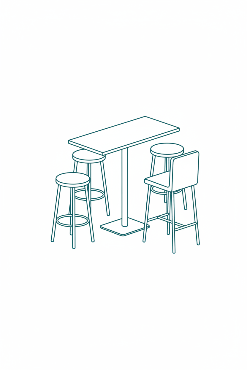 Tables hautes & mange-debout