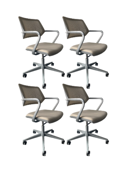 Steelcase - 4 Fauteuils de conférence Qivi beige