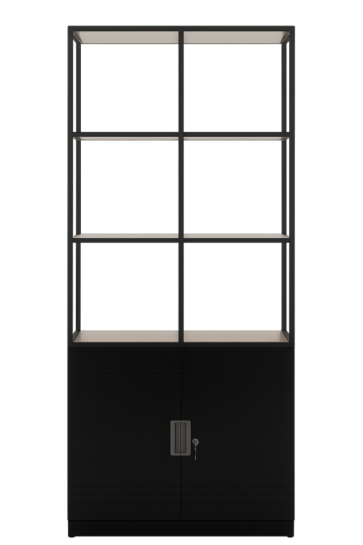 Armoire haute avec portes battantes en plastique