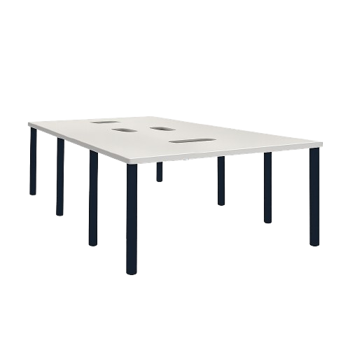 Table de réunion rectangulaire avec top access et goulotte