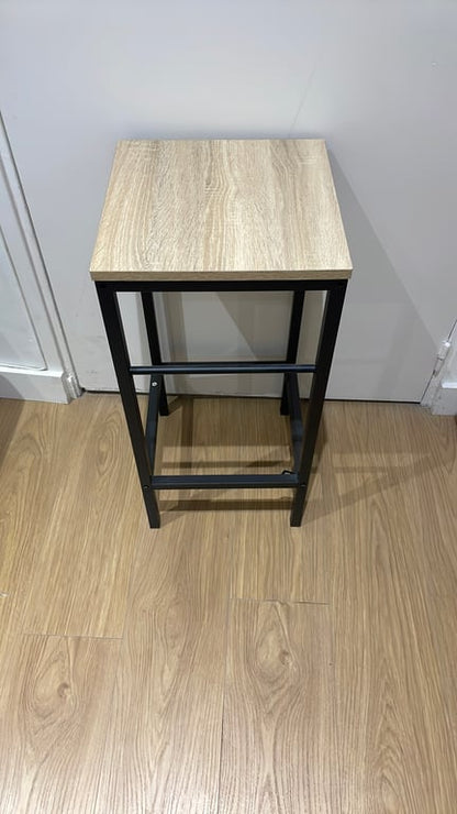 Chaise/tabouret haut en métal et bois