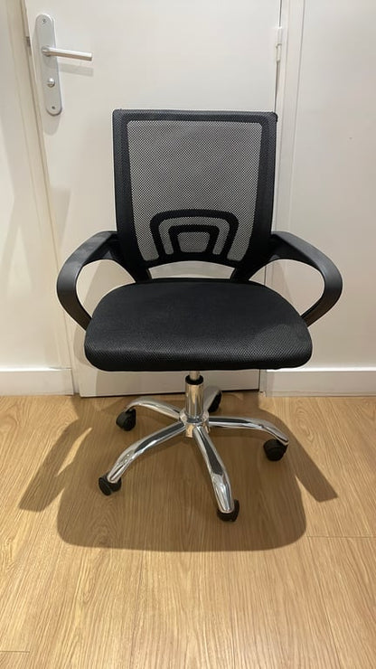 Fauteuil de bureau avec roulettes et dossier en résille