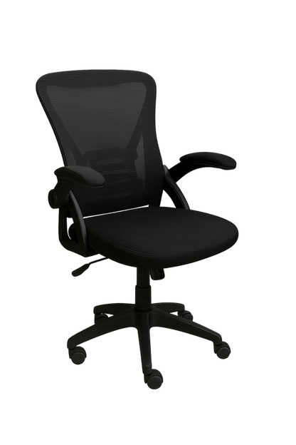 Fauteuil de bureau en résille avec roulettes et rotation d'assise