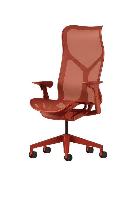 Fauteuil de bureau avec roulettes et dossier en résille