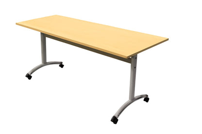 Table de réunion rectangulaire en bois et métal