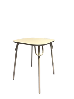 Table d'extérieur rectangulaire en métal blanche