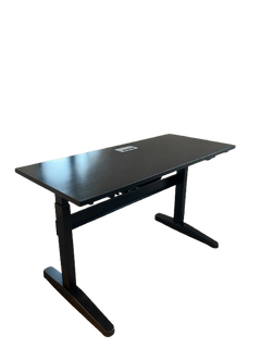 Bureau réglable 140x60 cm en Bois Wenge et Métal Noir
