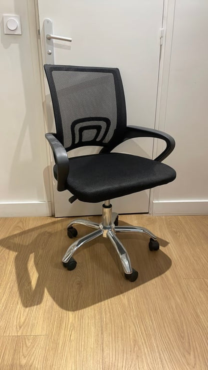Fauteuil de bureau avec roulettes et dossier en résille