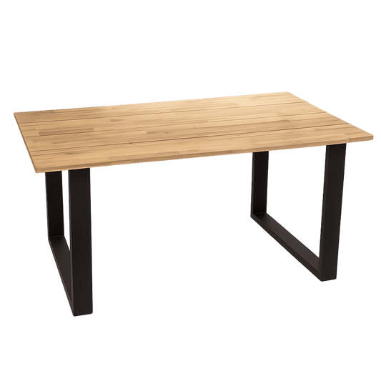 Table de réunion rectangulaire en bois et métal