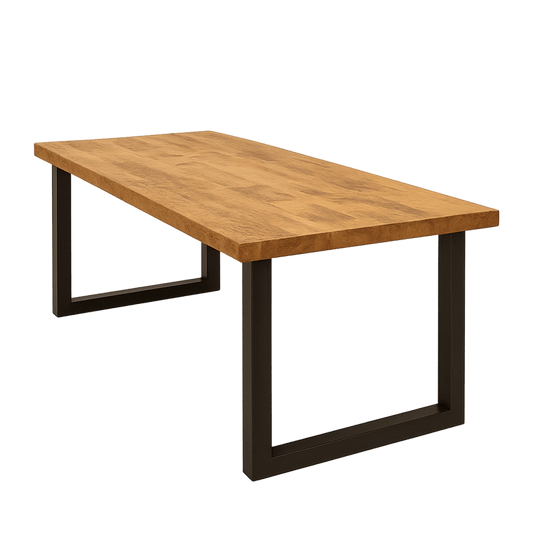 Table de réunion rectangulaire en bois et métal