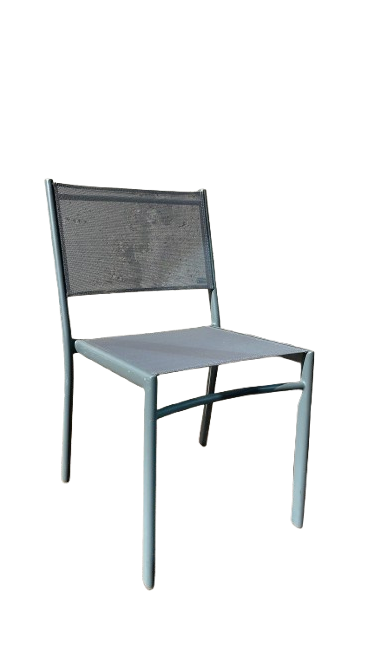 Chaise d'extérieur en métal et plastique