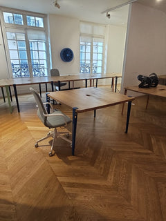 Table de réunion Rectangulaire Tiptoe 120 × 120 pieds bleus