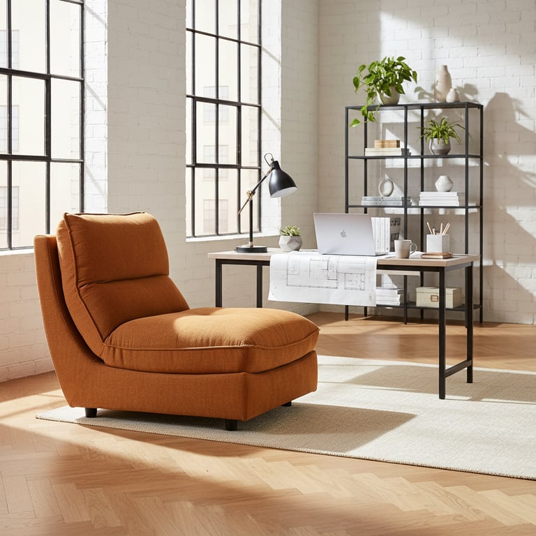 Fauteuil en Métal et Tissu