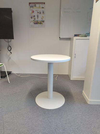 Table de réunion ronde en mélaminé et métal
