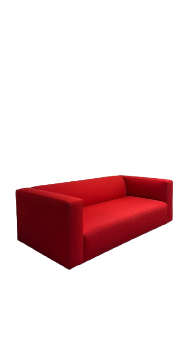 Canapé Rectangulaire en Tissu avec Accoudoirs