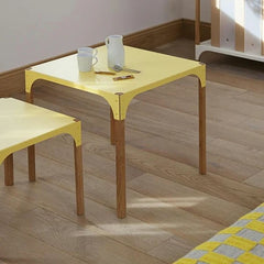 Table basse rectangulaire en bois et métal