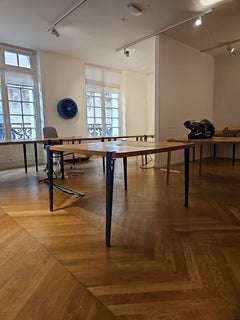 Table de réunion Rectangulaire Tiptoe 120 × 120 pieds bleus