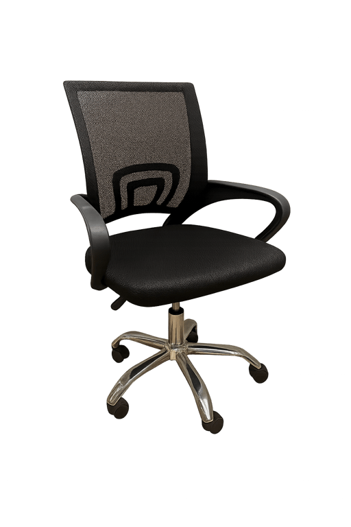 Fauteuil de bureau avec roulettes et dossier en résille