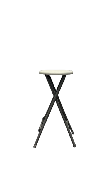 Tabouret pliable avec piètement droit