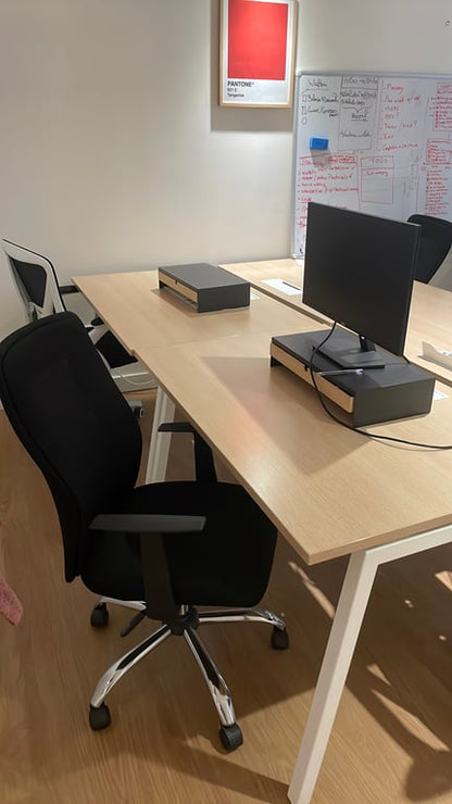 Fauteuil de bureau en tissu avec piètement luge