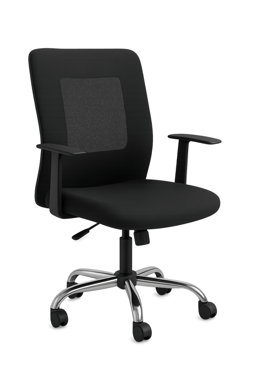 Fauteuil de bureau en tissu avec piètement luge