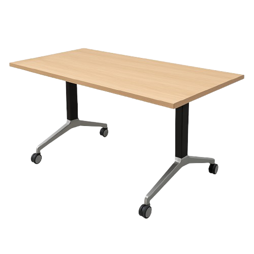 Table polyvalente rectangulaire avec roulettes