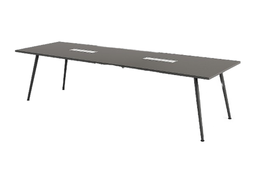 Table de réunion rectangulaire avec top access et goulotte