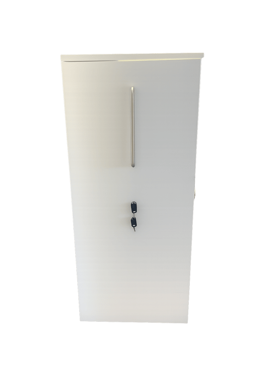 Armoire basse en métal et mélaminé, portes coulissantes, 113x45x80 cm