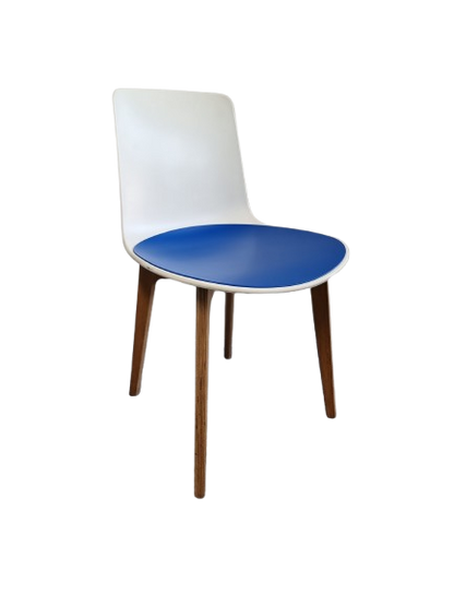 Chaise de réunion Lottus avec dossier et assise en plastique et tissu