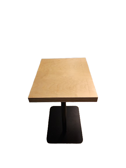 Table basse rectangulaire en bois massif et métal