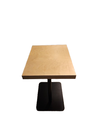 Table basse rectangulaire en bois massif et métal