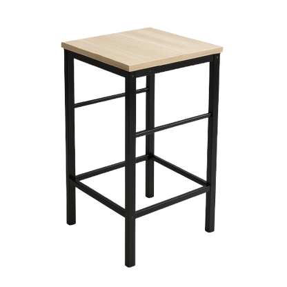 Chaise/tabouret haut en métal et bois