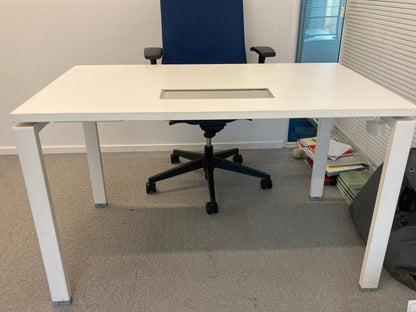 Bureau Droit 140x80x- Majencia Blanc